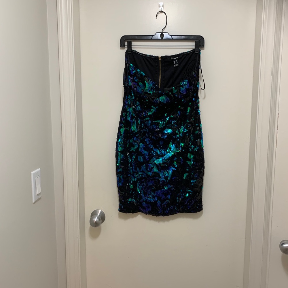 Revamped sequin strapless dress